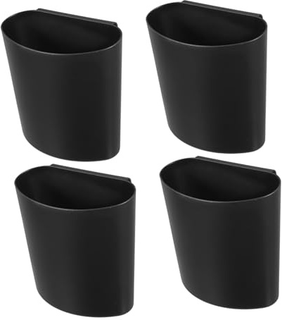 AKOOSY 4 pezzi Appendibili per Carrelli Contenitori Sospesi Versatili per Cucina Scrivania e Casa Organizer Compatti per Spazi Stretti Nero