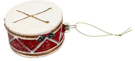 BAZEITFLOW Decorazione Natalizia Sospensione Forma Tamburo Pendente per Albero Natale Resistente Addobbi Casa e Regali Festivi