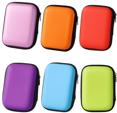 JcvPot 6 Stück Spielkarten Box, Kartenbox Spielkarten Für Andere Kartenspiele, Eva Material, Pink, Blau, Grün, Orange, Lila, Rot, 11.5 * 7.5 * 4 cm, Ideal Für Reisen, Büro Und Alltag