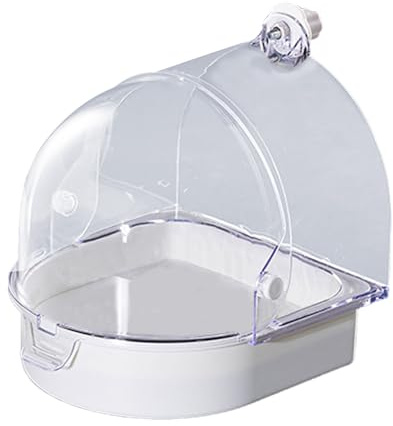 Vogelbad Für Den Käfig,Transparente Duschschalen Box | Spritzwassergeschütztes Und Transparentes Vogelbad Für Den Käfig - Zum Nisten im Innenbereich am Fenster geeignet für Konure Kanarienvogel und Ko