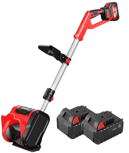 XUXIAO Spazzaneve a Batteria da 12 Pollici, Spazzaneve Elettrico con Barra Direzionale e Maniglia Ausiliaria, con Batteria e Caricabatteria Inclusi, per Patio, Parco Giochi, Fattoria