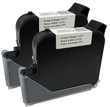 HDXAEW 1309S 25,4 Mm Online-Tintenpatrone for Handheld-Tintenstrahldrucker, Schnelltrocknende, Wasserfeste Schwarze Lösungsmitteltinte auf Allen Oberflächen(2PCS)