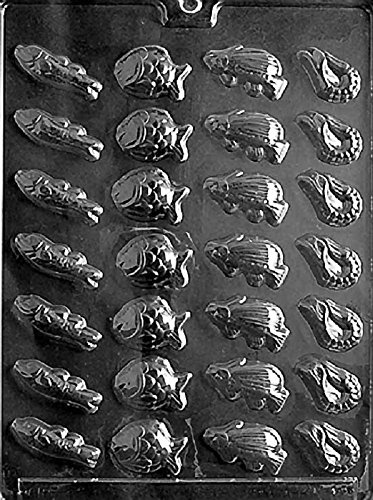 Grandmama's Goodies N012 Bite Size Fish Chocolate Candy Soap Mold with Exclusive Molding Instructions