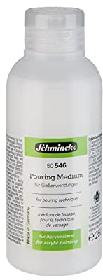Schmincke - Pouring Medium, 250 ml, 50 546 027, Hilfsmittel in der Acrylmalerei, flüssiges Acryl-Hilfsmittel für Pouring Technik, Fließtechnik und Gießanwendungen
