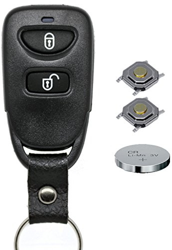 Bilnyckel trådlös fjärrkontroll 1 x hölje 2 knappar 1 x knappsats 2 x mikroknappar 1 x CR2032 batteri kompatibel med Hyundai/Kia