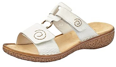 Rieker V69N2, Mules Femme, Blanc (Weiss 80), 42 EU