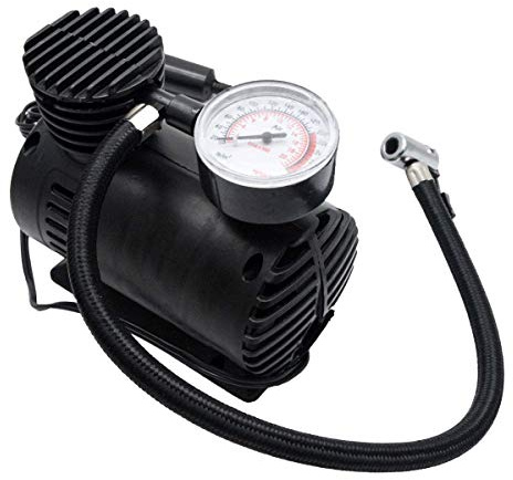 TOTMOX 12V 300 PSI Mini pompa del compressore d'aria, gonfiatore di pressione dei pneumatici Compressore d'aria portatile per auto Pompa per pneumatici compatta elettrica con manometro