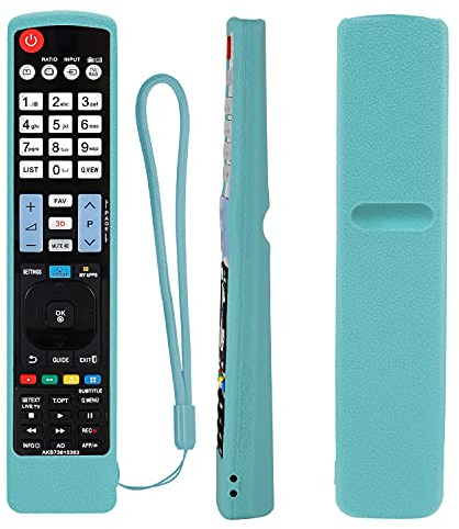 Housse Coque en Silicone pour LG TV Télécommande Compatible avec AGF76692608 AKB73615303 AKB73756567 Antidérapant Antichoc Lavable Étui de Protection pour LG Télécommande (Bleu Lumineux)