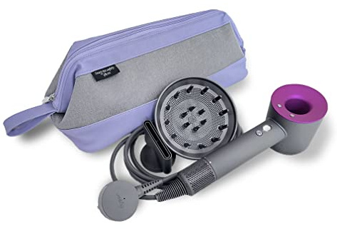 j&m Reisetasche für Dyson Supersonic Haartrockner, Airwrap oder Glätteisen, Reisetasche mit Reißverschluss und weicher Innentasche mit Taschen