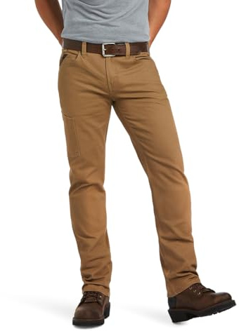 ARIAT Men’s Rebar M7 Slim DuraStretch Made Tough Straight Pant Field Khaki
