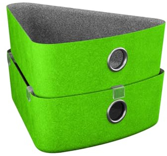 Moll Basket RD 70 Filzbox-Set (2 Stück) | praktische Aufbewahrung für Schreibtisch-Utensilien | Zubehör für Kinderschreibtisch | in verschiedenen Farben | Made in Germany