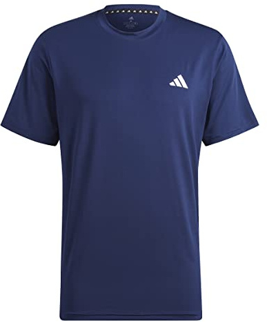 Adidas Mens Train Essentials Stretch Training T-Shirt, Dark Blue/White, X-Small