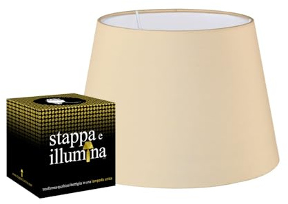 kit Paralume e Stappa e illumina per trasformare la tua lampada bottiglia con un paralume (Kit con paralume Tortora da 25cm)