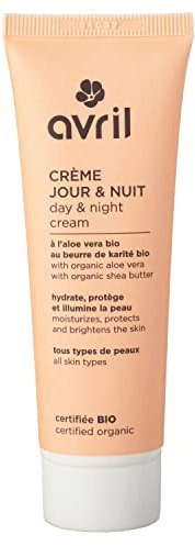 Avril - Crème Jour et Nuit Bio - Aloe Vera Bio & Beurre de Karité Bio - Tous Types de Peaux - 98% d'Origine Naturelle - Certifié Bio Ecocert - Fabriqué en France - 50ml