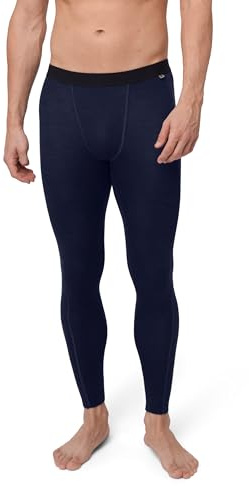 DANISH ENDURANCE Tights i Merinoull för herrar, Långkalsonger, Underställ, utan gylf, Mörk Marinblå, L