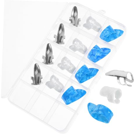 SAFIGLE 45stücke Teiliges Set Aus -gitarrenfingerpicks Mit Aufbewahrungsbox Daumenpicks Zeigefingerpicks Metallfingerpicks Zufällige Farben Geeignet Für Gitarre Und Bass Ultra Und