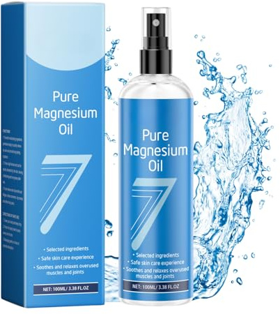 Pure Magnesium Oil Spray - Magnesium Oil for Relaxing - Natural Topical Magnesium Spray for Feet & Sleep - Muscle Ache and Stress Relief, Body Odor Reduction