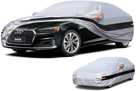 Holthly Autoabdeckung Passend für Audi A5 S5 RS5 Sportback Cabrio Coupe Limousine (2007-2025) 10 Schichten Vollgarage Auto Abdeckplane 100% Wasserdicht Autoplane Outdoor Autogarage