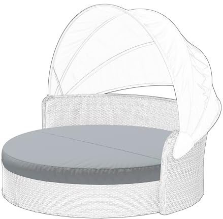 Cethytirko Outdoor-Tagesbett-Kissenbezug, 167,6 cm, rund, wasserdicht, lichtbeständig, für Sonnenbett, Outdoor, Terrasse, runder Tagesbett-Kissenbezug, nur Bezug