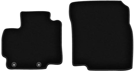 Wielganizator Velours Vorne Fußmatten passend für Mitsubishi Space Star II (2013-) | Qualität: Basic - Genaue Passform, rutschfeste Untregrund 2-teilig - Schwarz