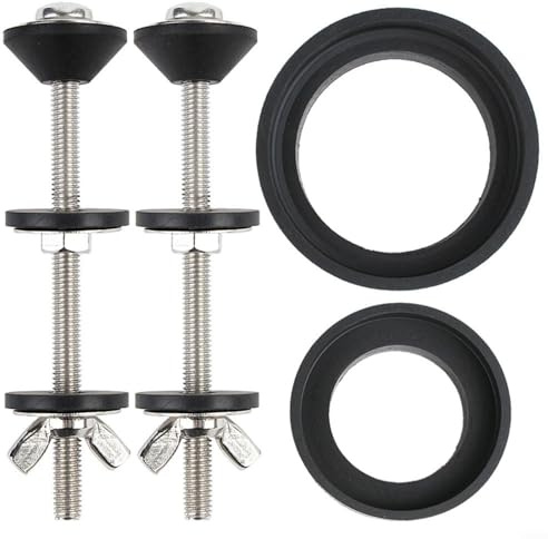 HOHOVYVY Joints de réservoir de chasse d'eau, kit de fixation pour siège de toilette, kit de fixation avec vis et joints, pièces de rechange