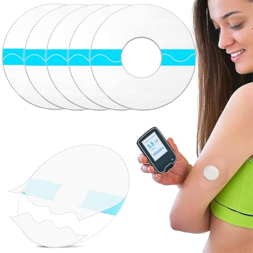 PYEUIFT 50 Pièces Protection Capteur Diabete pour Libre3, Patch Libre 3, Transparent, Durable, Sans Colle au Centre, Non Irritant - Pour Personnes Diabétiques, Idéal pour le Sport, Natation