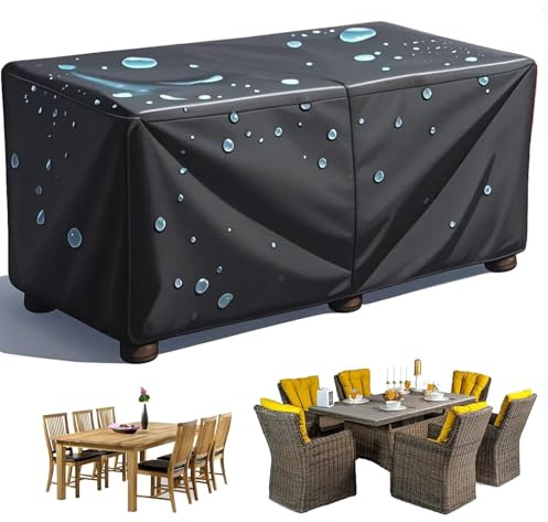 IXEHOH Large Garden Furniture Covers Waterproof - Rectangular/Square,Anti-Uv,Upgraded Tear-Resistant 420d Oxford Black Fabric Covers For Outside Garden Furniture Sofa Seat 120x80x100cm(LxWxH)