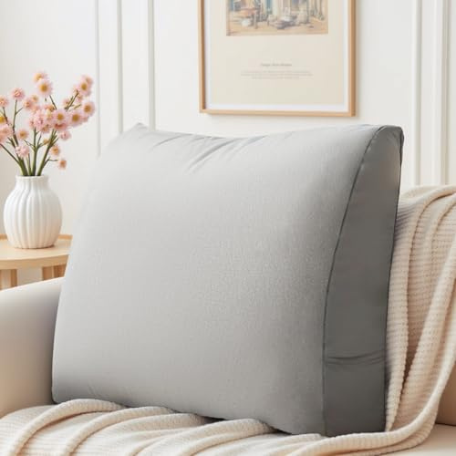 LELEFIDO Back Support Pillow for Couch – Bed Rest Back Pillow with Removable Cover, Comfortable Back Pillows for Sitting in Bed or Sofa for Living Room, Bedroom, and Home Decor