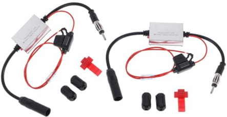 NUOBESTY Amplificateur Antenne FM pour Automobile Améliorez la des Signaux pour Radios de Voiture Ant FM Aerial Booster