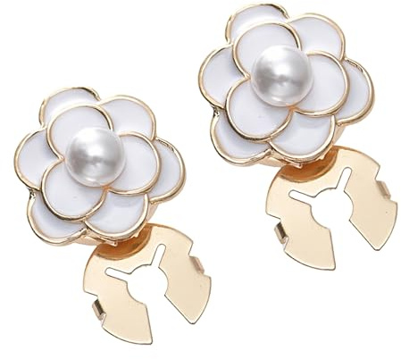 Hezhou 2 PCS Couvercles Boutons Élégants Housses Smoking Décoratives Bouton Amovible Chemise Clips Têtes Bijoux Alliage Cufflinks Boutons manchette L'artisanat Vêtements Femmes (B)