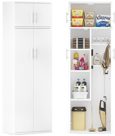 Dripex Besenschrank Staubsaugerschrank 180x60x34cm, Holz