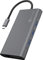 ICY BOX USB-C Docking Station (10-in-1) für 2 Monitore (1x HDMI & 1x VGA), 4K 60Hz, 3-fach USB 3.0 HUB, 100W Power Delivery, Gigabit Ethernet, Kartenleser, Audio, Grau