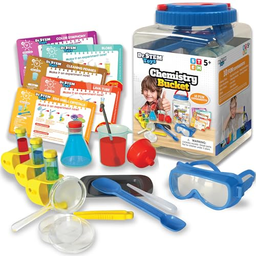 Dr. STEM Toys - Kids First Chemistry Set Science Kit | 29 Lab Elements Includes 10 Easy Experiments | Safe and Non-Toxic Ideas for Kids | Stem Experiments, Learning & Educational Toys