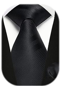 Enlision Krawatte Herren mit Einstecktuch Set Check/Plaid/Streifen Krawatte & Taschentuch für für Business Hochzeit Feier Anzug