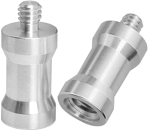Blitzschuh-/Kaltschuh-Adapter LUORNG 2 Stück 3/8 Zoll Buchse auf 1/4 Zoll männlich Konverter Gewindeschraube Adapter Zapfen für Studio Lichtständer, Blitzschuh/Coldshoe Adapter Kugelkopf Blitzauslöser