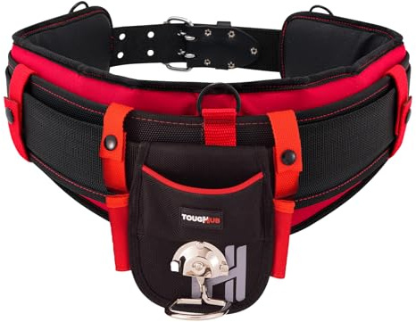 ToughHub Work Tool Belt Pouch, Hammer Holder - Tool Apron for Electricians, Gardeners, Carpenters, Builders (Hammer Holder+ Padded Belt)