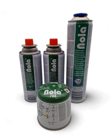 NOLA Gaskartuschen Campinggas Mix Butan Gas Schraubkartuschen Stechgaskartuschen fürs Campen und Outdooraktivitäten