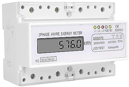 Disjoncteur intelligent Compteur d'énergie électrique triphasé à 4 fils Compteur d'électricité électrique Montage sur rail DIN AC 5(100) A 50Hz pour maison intelligente