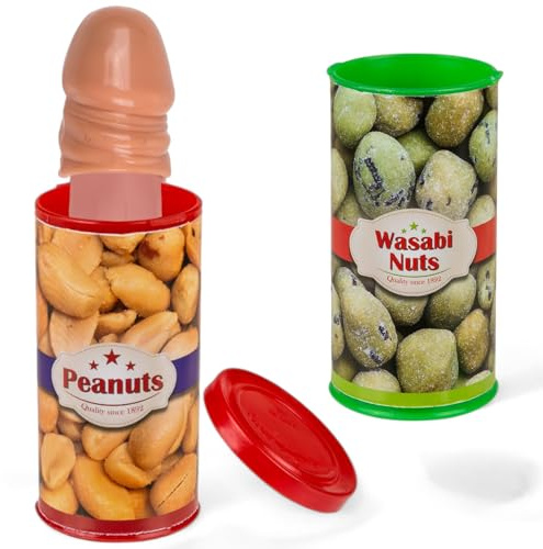 MIJOMA 2-pack sexiga skämtartiklar vår i tenn - rolig överraskning för vuxna - rolig artikel | 25 cm långa hopp ut | Ocool men kul!