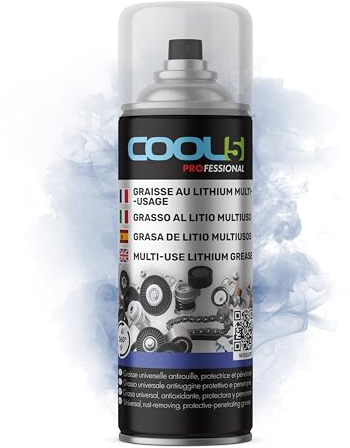 COOL5 Multi-Purpose Lithium Spray Grease - Graisse polyvalente au lithium en spray, 400 ml + Nettoyant universel 500 ml