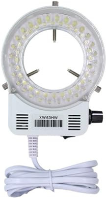 Microscope Observation LED Ring Light Source Lamp For Microscope Color Temperature Is 6500K The Brightness Is Adjustable(White)