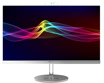 MACH POWER Ordenador personal todo en uno de 23,8 pulgadas, i7-12th, 16 GB RAM, 512 GB SSD, cámara web de 5 MP, Wi-Fi, Bluetooth, sistema operativo 11 Pro, carga inalámbrica (IT-AIO24I716512)