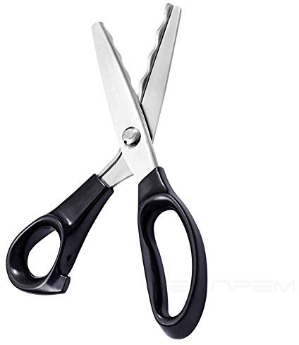 seaNpem Zickzackschere – Edelstahl Stoffschere Schneiderschere Schneiderschere Schneiderschere Nähschere Leder Stoff Stoff Papier Schneider Werkzeug Scalloped 18mm