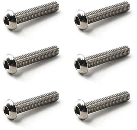 Lot de 6 vis à tête hexagonale M12 x 45 en acier inoxydable 304