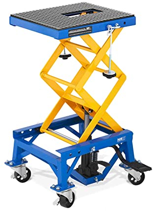 MSW MSW-MHB-150-PRO Scherenhebebühne mit Rollen 150 kg Fußpedal Höhe 35-87 cm