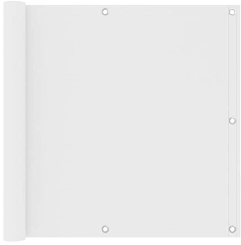 vidaXL Écran de Balcon Blanc 90x600 cm Tissu Oxford