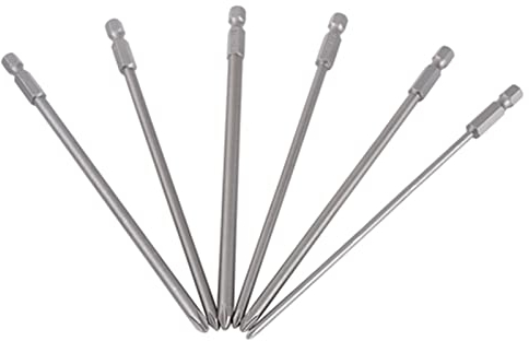 Tyenaza 6 Piezas Destornillador Largo Estrella, 150 mm Juego de Puntas de Destornillador Magnético, Destornillador de Puntas de 1/4 '' Vástago Hexagonal, para Destornilladores, Taladros