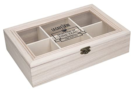 La Cafetière Scatola da tè in legno a 6 scomparti