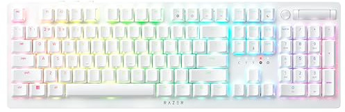 Razer Deathstalker V2 Pro (Purple Switch)- Kabellose Optische Low-Profile-Gaming-Tastatur (Klickende Optische Switches, HyperSpeed Wireless, Bluetooth 5.0) QWERTY US-Layout | Weiß