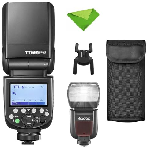 Godox TT685II-F Flash for Fuji TTL Speedlight Camera Flash, 2.4G Wireless X System, HSS 1/8000S Speedlite for Fujifilm Fuji Cameras X-T2 X-T1 X-T10 X-A3 X-E1 X-Pro1 X100F X100T (Upgraded TT685F)